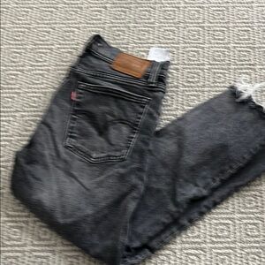 Levi's Black Distressed Jeans